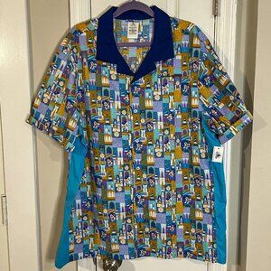 NEW Walt Disney World Shirt Adult 50th Anniversary Mickey Button Up